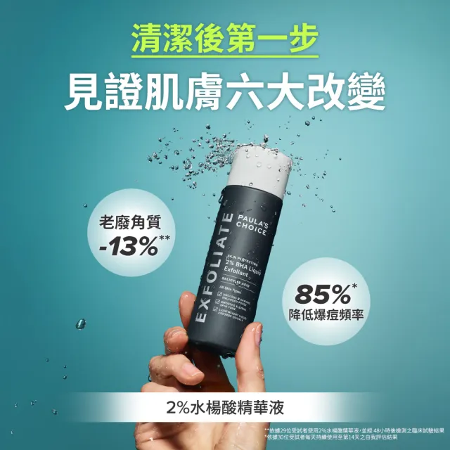 【PAULA’S CHOICE 寶拉珍選】2％水楊酸精華液＋1％A醇逆齡精華乳(逆時光減齡組)