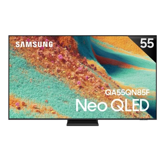 SAMSUNG 三星 QA55QN85FAXXZW 是一款 55 吋 4K 解析度的高畫質電視，採用 Mini LED 背光技術，提供更精準的光影表現。內建杜比數位音效與 40W 喇叭，支援中文語言選單，具備 4 組 HDMI 輸入端子與 2 組 USB 插槽，方便多裝置連線。無視訊盒與無附麥克風、色差、AV、VGA 端子，輕巧設計（23.3KG）與含基本安裝服務，適閤家庭娛樂使用。