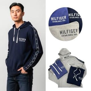 【Tommy Hilfiger】薄帽T 手臂串標 帽T 湯米上衣 平輸品(薄帽T9101)