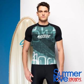 【Summer Love 夏之戀】大男短袖衝浪裝上衣C25913