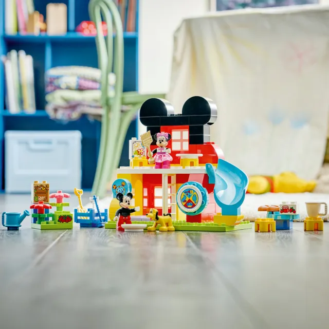 【LEGO 樂高】得寶系列 10465 米奇妙妙屋和米妮與布魯托(迪士尼 創意力遊戲 幼兒玩具 積木)