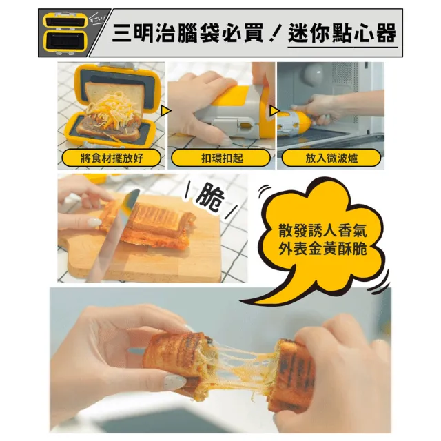 【kokomo】微波點心器 KO-WB24A (單片熱壓吐司｜微波專用｜免插電｜多功能微波料理盒｜共二色)