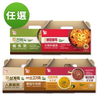 【韓味不二】韓國粥禮盒x1盒 口味任選(雞粥/香菇牛肉粥/鮑魚粥/火辣炒碼粥/紅豆南瓜粥)