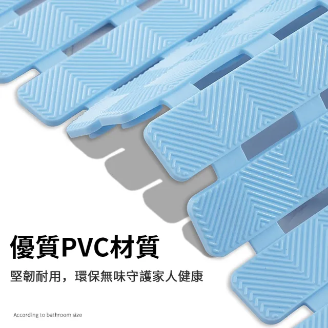 【CONI】PVC浴室雙面防滑墊 洗澡排水防摔地墊 按摩腳墊 淋浴間腳踏墊 廁所浴缸衛生間止滑墊 40x100cm
