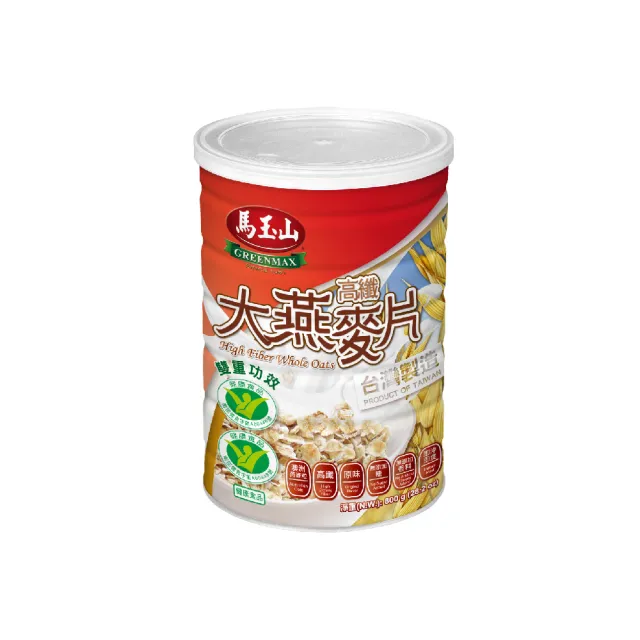 【馬玉山】高纖大燕麥片-雙重功效(800gx1罐)