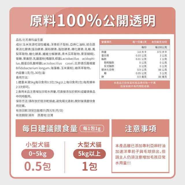 【毛孩時代】化毛專科益生菌x10盒(貓狗保健食品/排毛益生菌/排毛粉/化毛粉)