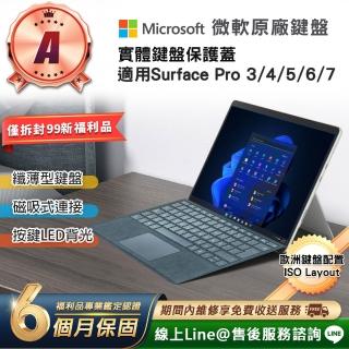 【Microsoft 微軟】A級福利品 Surface Pro 原廠實體鍵盤保護蓋(歐洲規格/無筆槽/12.3吋適用)
