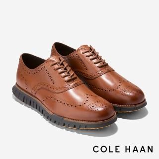 【Cole Haan】ZEROGRAND REMASTERED WINGTIP OXFORD 翼尖牛津鞋 男款寬楦 英倫棕(C39617)