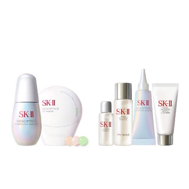 【SK-II】光蘊恆璨煥亮精華30ml＋新CC霜30g(小燈泡精華禮盒/防曬小白球/SPF50)