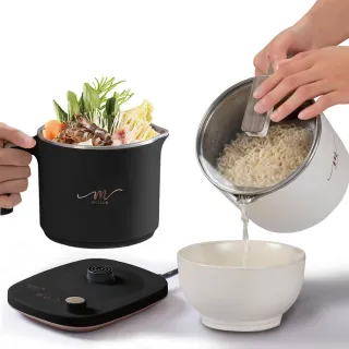 【MOLIJIA 魔力家】M29 保溫分離式快煮鍋1.7L/料理鍋/電火鍋/電煮鍋/調理鍋/電碗/宿舍鍋/個人鍋(BY011029)