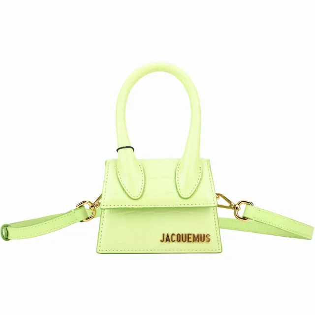 【JACQUEMUS】Le Chiquito 鱷魚壓花牛皮迷你手提 斜背包-青蘋果綠 南法 設計師品牌