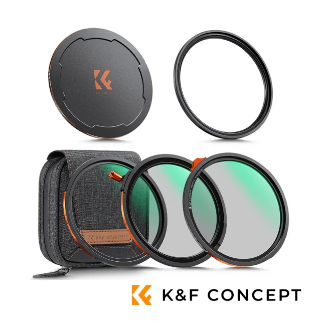 【K&F Concept】Nano-X磁吸式鏡頭濾鏡套組 CPL/ND2–32/黑柔焦 1/4 濾鏡 72mm (公司貨)
