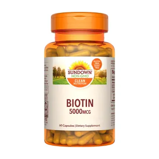 【Sun 日落恩賜】生物素5000mcg+鈣膠囊(60粒/瓶)