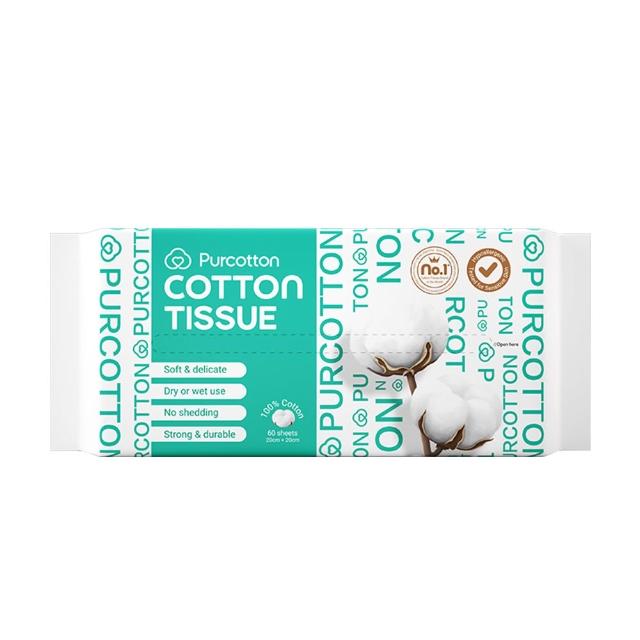 【Purcotton】全棉時代100%純棉乾濕兩用巾60片箱購36包(旅行包首選/媽媽包濕巾/敏感肌適用/嬰兒手口巾)