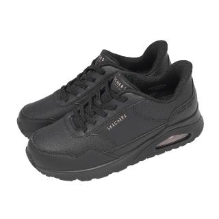 【SKECHERS】休閒鞋 Uno Slip-Ins 寬楦 黑 女鞋 氣墊 運動鞋 瞬穿科技 177118WBBK