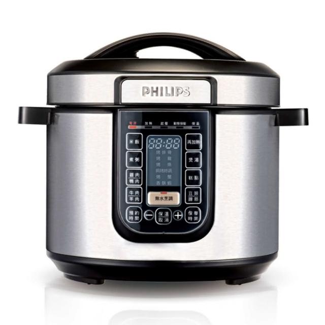 【Philips 飛利浦】智慧萬用鍋/壓力鍋HD2133(銀小萬)