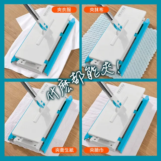 【家簡塵除】加長加寬款 萬用秒夾布平板拖把 擦拭纖維抹布買5卷送1入卷