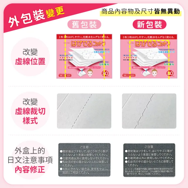 【CottonLabo】日本丸三SELENA五層可撕型敷面化妝棉80枚入(超值5入組)