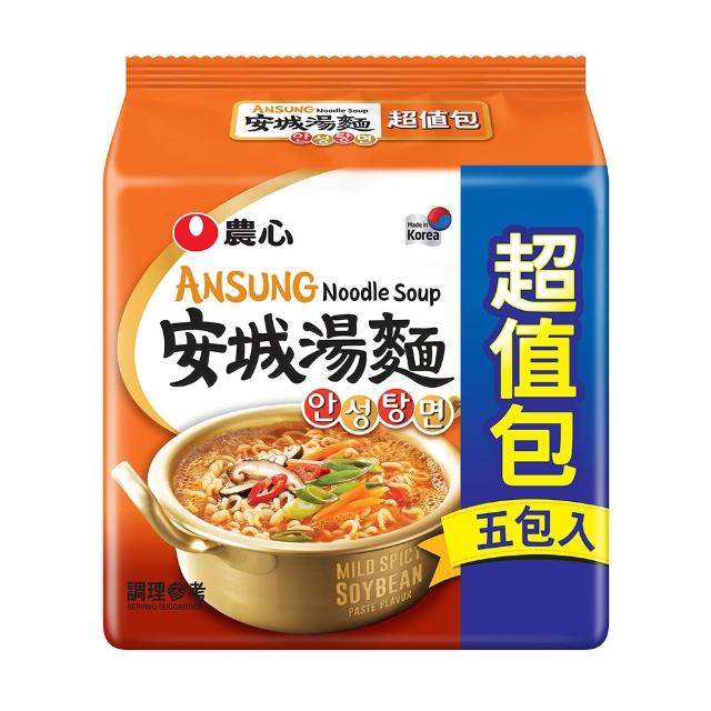 【NONG SHIM 農心】農心 安城湯麵超值包5入(625g)