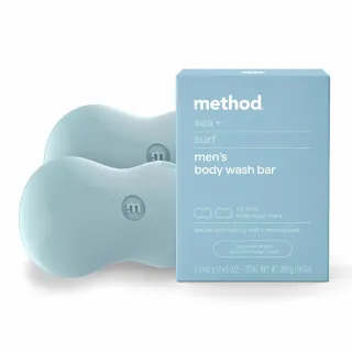 即期品【method 美則】男仕潔膚皂 海洋衝浪 142gx2(極致奔放的海洋氣息)