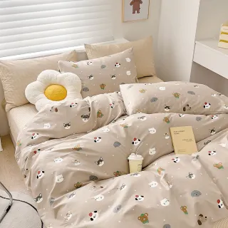 【DUYAN 竹漾】40支精梳棉 三件式床包枕套組 / 多款任選 台灣製(雙人)