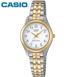 【CASIO 卡西歐】經典鋼帶指針石英錶(LTP-1129G-7B)