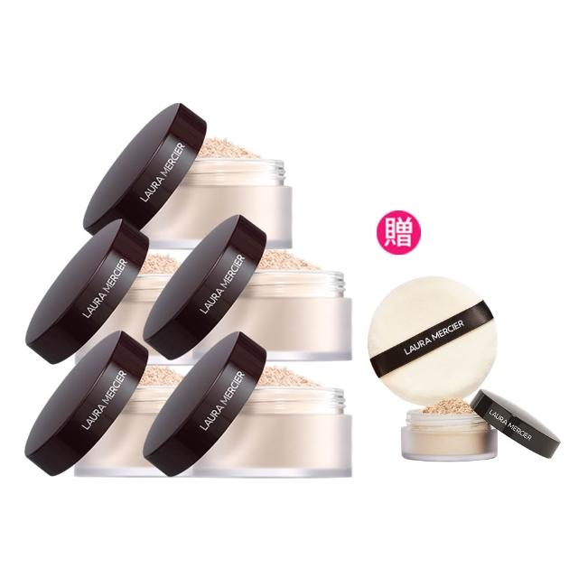 【LAURA MERCIER 蘿拉蜜思】冠軍蜜粉五入超值囤貨組(煥顏透明蜜粉29g*5)