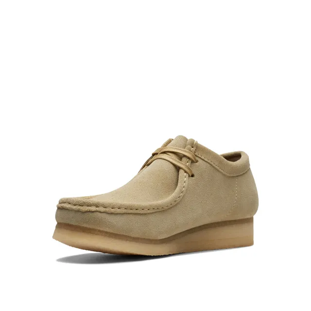【Clarks】男鞋 ORIGINALs-Wallabee 真皮袋鼠鞋 休閒鞋(楓木色)(CLM55515R)