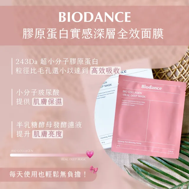 【Biodance】深層保濕面膜/膠原蛋白全效面膜2盒(共8片/補水面膜/玻尿酸/PDRN)