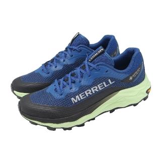 【MERRELL】越野跑鞋 Agility Peak 6 GTX 男鞋 藍 黑 防水 黃金大底 ML00005009