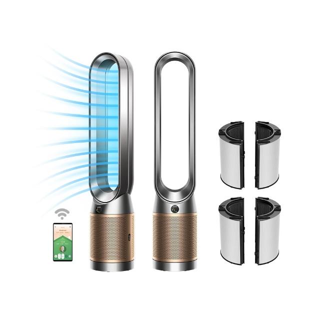 【dyson 戴森】TP12 Purifier Cool De-NOx 二合一甲醛NOx偵測涼風空氣清淨機(鎳金色)