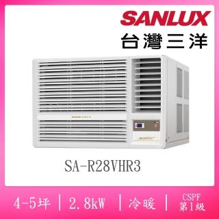 【SANLUX 臺灣三洋】福利品4-5坪右吹式一級變頻冷暖窗型冷氣(SA-R28VHR3)