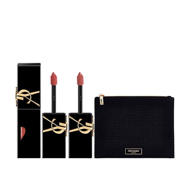 【YSL】官方直營 奢華鎖心光唇釉2入組(奢華印記鎖心光唇釉/任選)