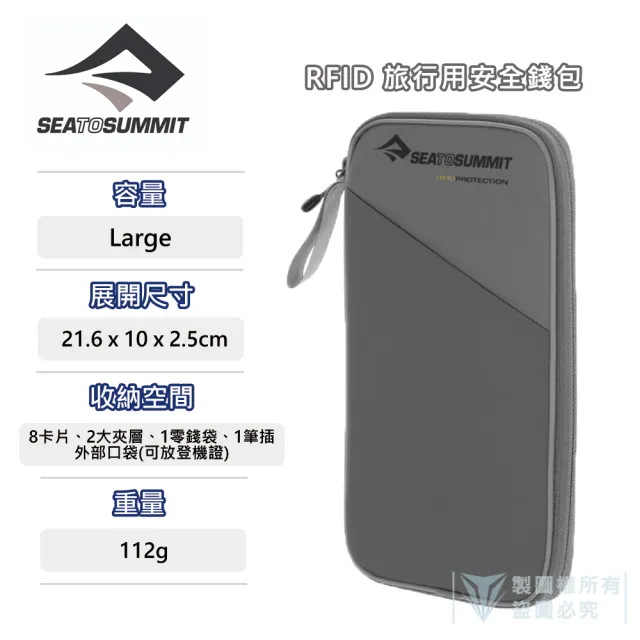 【SEA TO SUMMIT】RFID旅行用安全錢包 - L(錢包/安全夾/旅行用/防盜系列)
