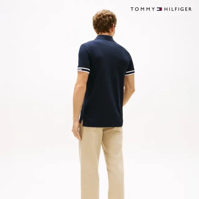 【TOMMY HILFIGER】官方旗艦館Monotype 袖口修身版型 Polo 衫_藍色