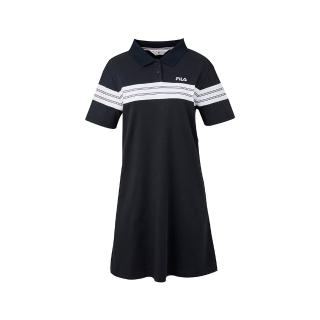 【FILA】女針織洋裝-藏青 5DRA-1724-NV