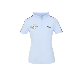 【FILA】女短袖半門襟T恤-藍紫 5TEA-1716-LB