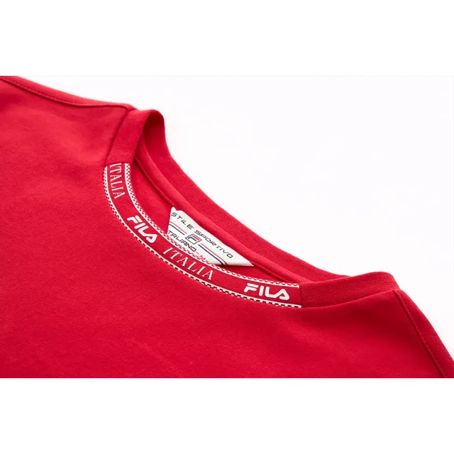 【FILA】女短袖圓領T恤-紅色 5TEA-1715-RD