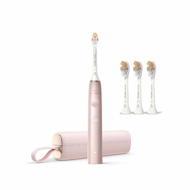 【Philips 飛利浦】Sonicare頂級尊榮AI智能音波電動牙刷-HX9996/13 玫瑰金