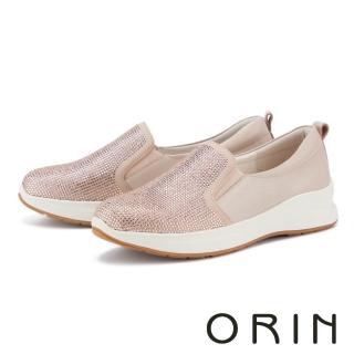 【ORIN】優雅細緻閃鑽厚底休閒鞋 粉色