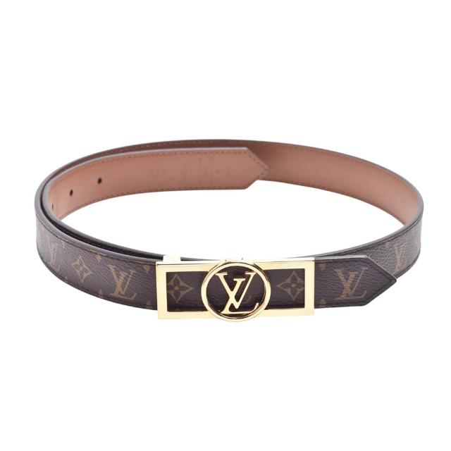 LV LOUIS VUITTON路易威登 M1096W 經典 Dauphine 25MM 系列 Monogram 帆布牛皮雙面皮帶 棕色 -80CM LV M1096W 經典 Dauphine 25MM 系列 Monogram 帆布牛皮雙麵皮帶,棕色設計,長度80CM,搭扣為標誌性的LV矩形標誌,適合日常休閒或正式場合搭配,展現高辨識度與時尚品味。結帳享85折再享0利率,是時尚配飾的必備選擇。