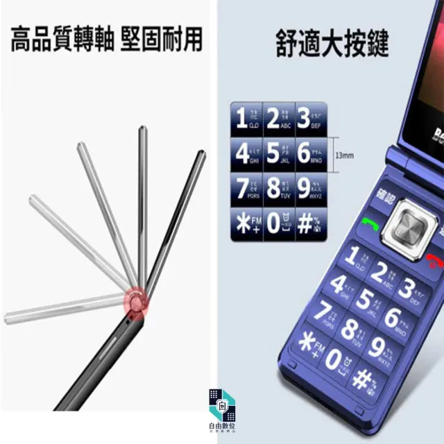 【Benten 奔騰】F72 全配 4G雙卡摺疊手機 VoLTE 附二顆電池+座充+電池充(老人機 長輩機 按鍵式手機)