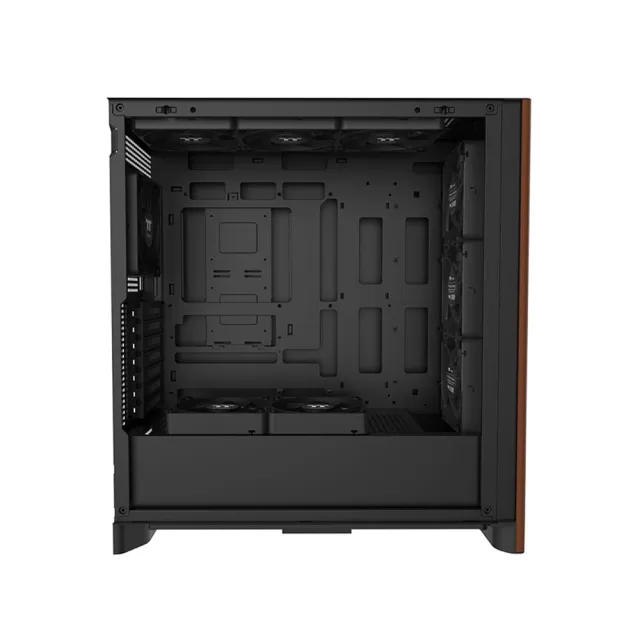 【Thermaltake 曜越】鋼煉 S370 WS 中直立式機殼 木紋 ATX•內建風扇X4 頂部支援360水冷排