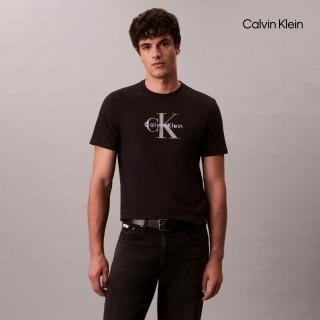 【CALVIN KLEIN】官方旗艦館CK Monogram 圓領 T 恤 黑色