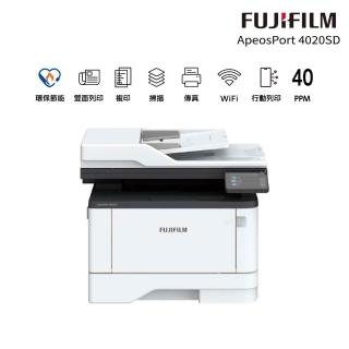 【FUJIFILM 富士軟片】ApeosPort 4020SD A4黑白雷射多功能事務複合印表機(影印/列印/傳真/掃描/雙面列印)
