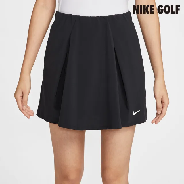 【NIKE GOLF】Nike Golf Club 女款 Dri-FIT 荷葉邊高爾夫短裙 黑色(IH0516-010)