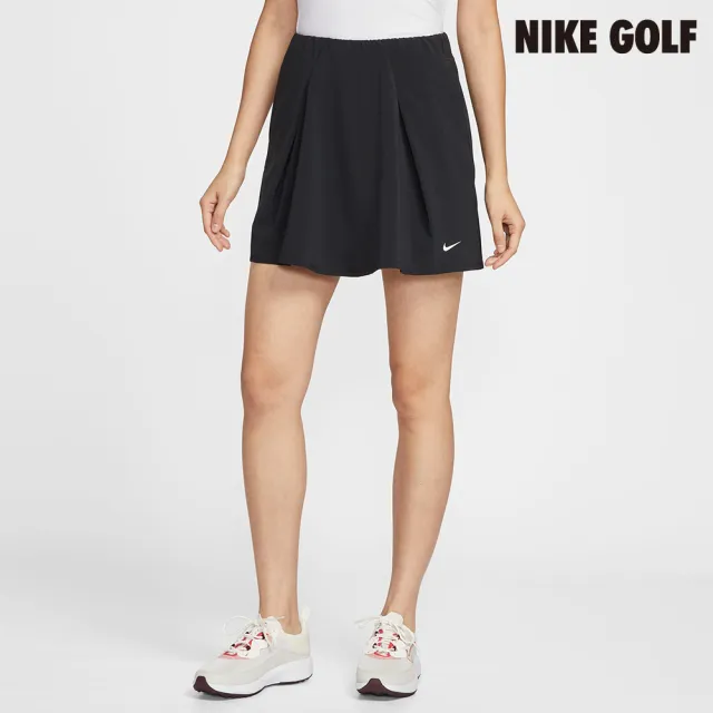 【NIKE GOLF】Nike Golf Club 女款 Dri-FIT 荷葉邊高爾夫短裙 黑色(IH0516-010)