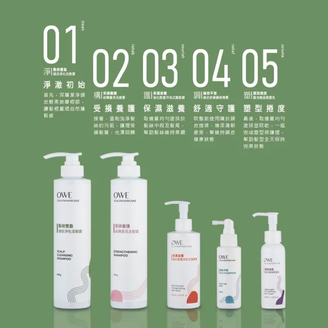 OWE 髮根豐盈頭皮淨化洗髮露500ml #頭皮活絡 #強健髮根 #有效控油