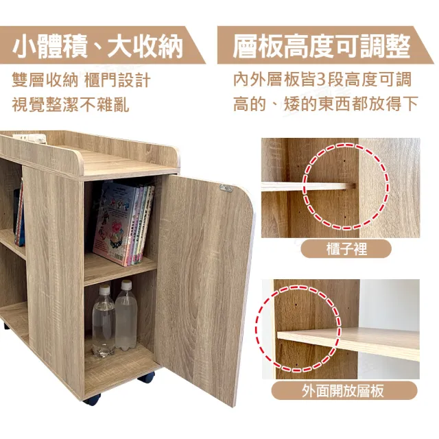 【生活藏室】附插座好收納可移動沙發邊櫃 台灣製造 床邊櫃 收納櫃 (沙發邊櫃 床邊櫃 客廳收納 居家收納)
