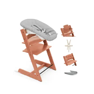 【STOKKE 官方直營】Tripp Trapp成長椅0-99Y豪華組合-櫸木(兒童/餐椅/學習椅)
